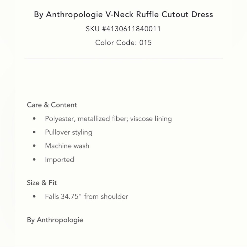 Anthropologie V Neck Ruffle Mini Dress Neutral Motif
Size Small - Picture 5 of 16